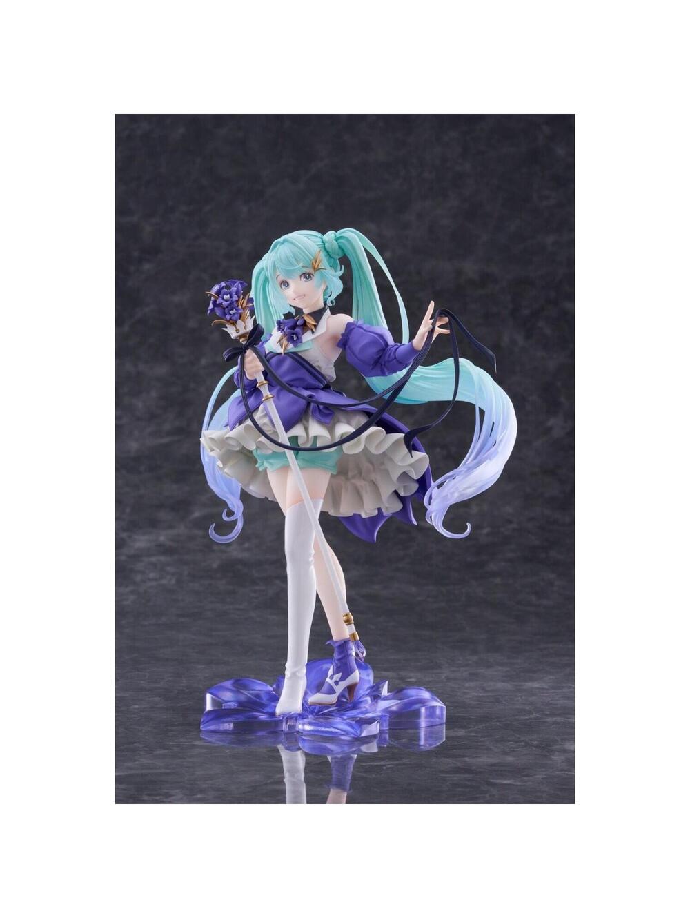 Taito Hatsune Miku Birthday 2021 Pretty Rabbit 1/7 Scale Figure New Purple Teal - Picture 10 of 12